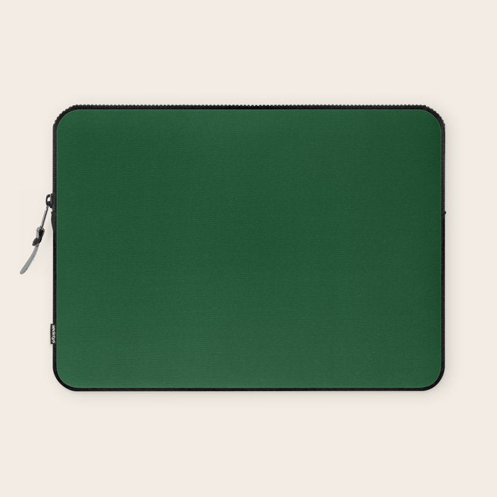 Emerald Green Solid Color Laptop Sleeve Gallery Image 1