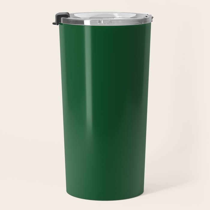 Emerald Green Solid Color Travel Mug Gallery Image 3