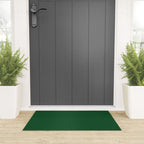 Emerald Green Solid Color Welcome Mat Gallery Image 3