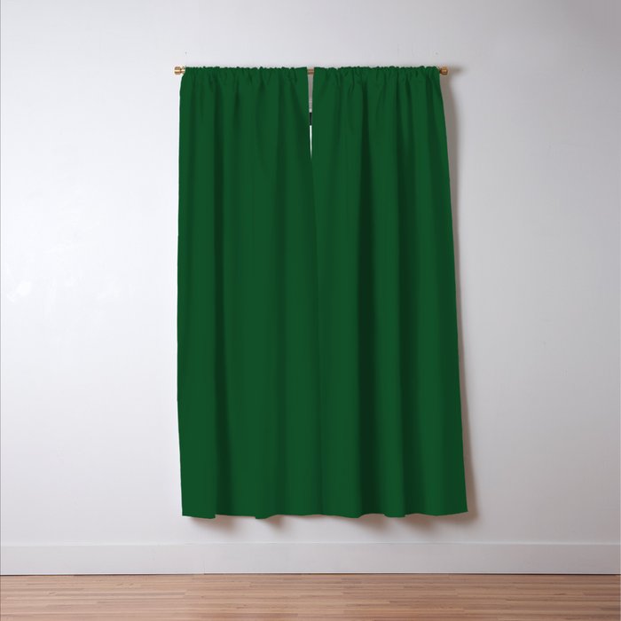 Emerald Green Solid Color Window Curtain Gallery Image 3