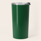 Emerald Green Solid Color Travel Mug Gallery Image 2