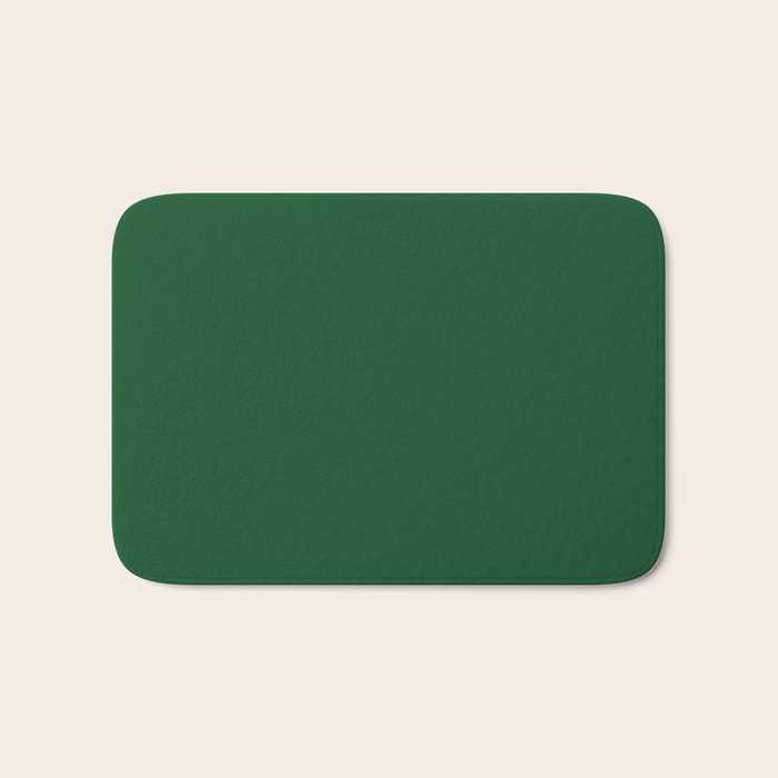 Emerald Green Solid Color Bath Mat Gallery Image 1