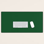 Emerald Green Solid Color Desk Mat Gallery Image 1