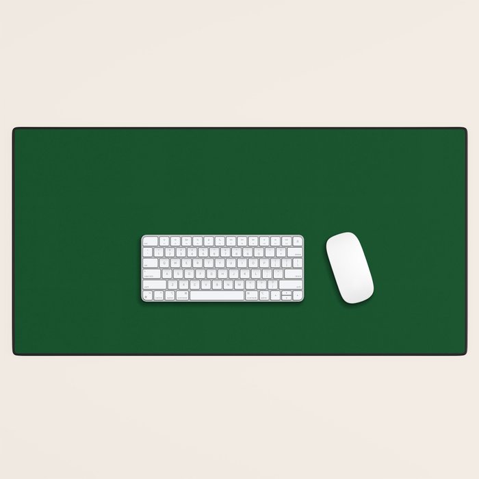 Emerald Green Solid Color Desk Mat Gallery Image 1