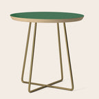 Emerald Green Solid Color Side Table Gallery Image 1