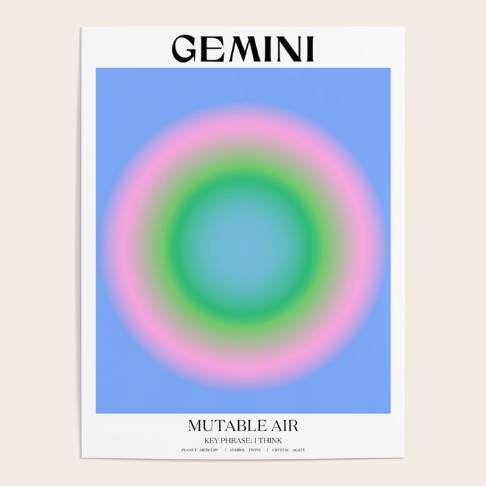 Gemini Gradient Print Poster Gallery Image 4