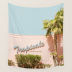Tropicale Lounge - Retro Palm Springs Photography, Midcentury  Wall Tapestry Gallery Image 4