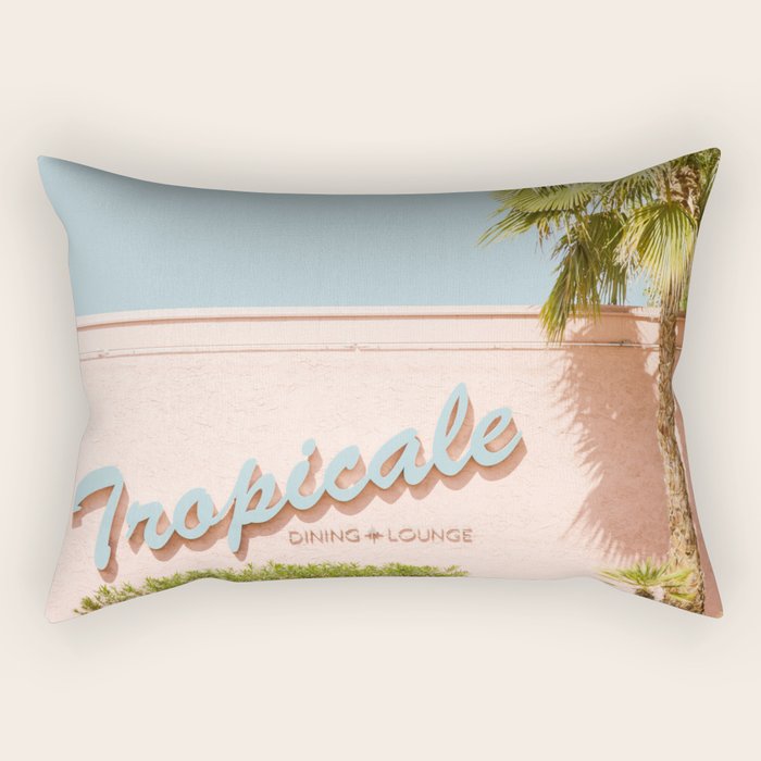 Tropicale Lounge - Retro Palm Springs Photography, Midcentury  Rectangular Pillow Gallery Image 2