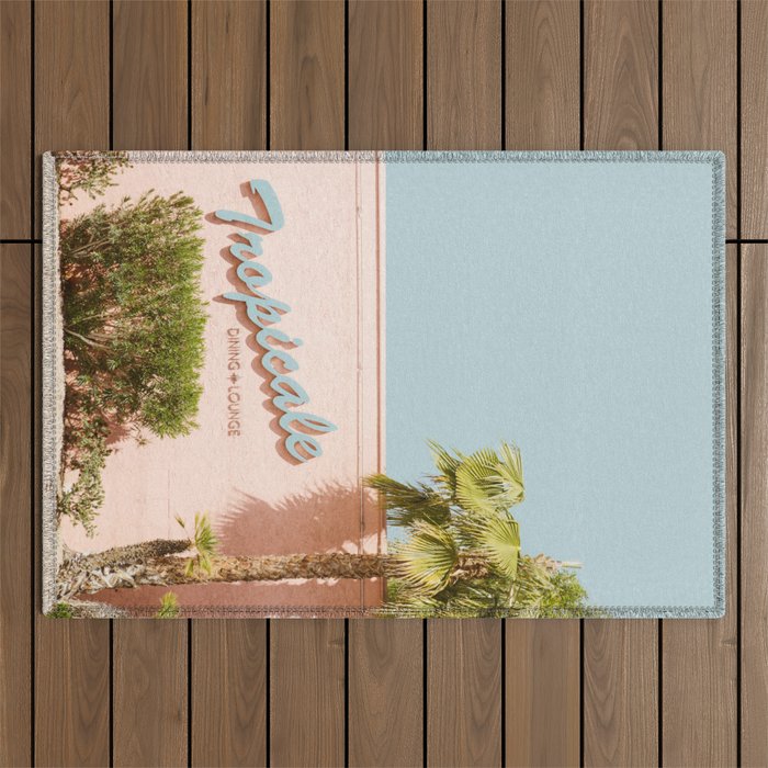 Tropicale Lounge - Retro Palm Springs Photography, Midcentury  Outdoor Rug Gallery Image 1