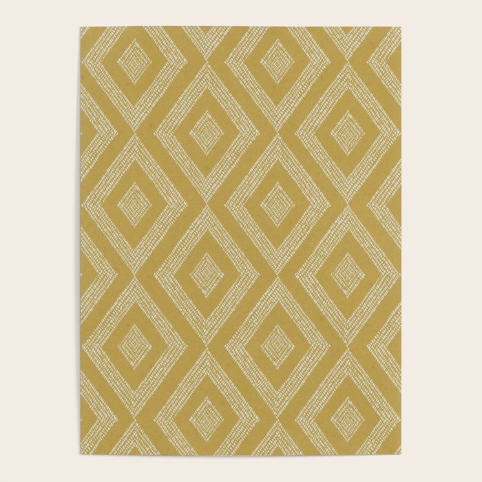 Hand-drawn Rhombus Pattern #1 Poster Gallery Image 4