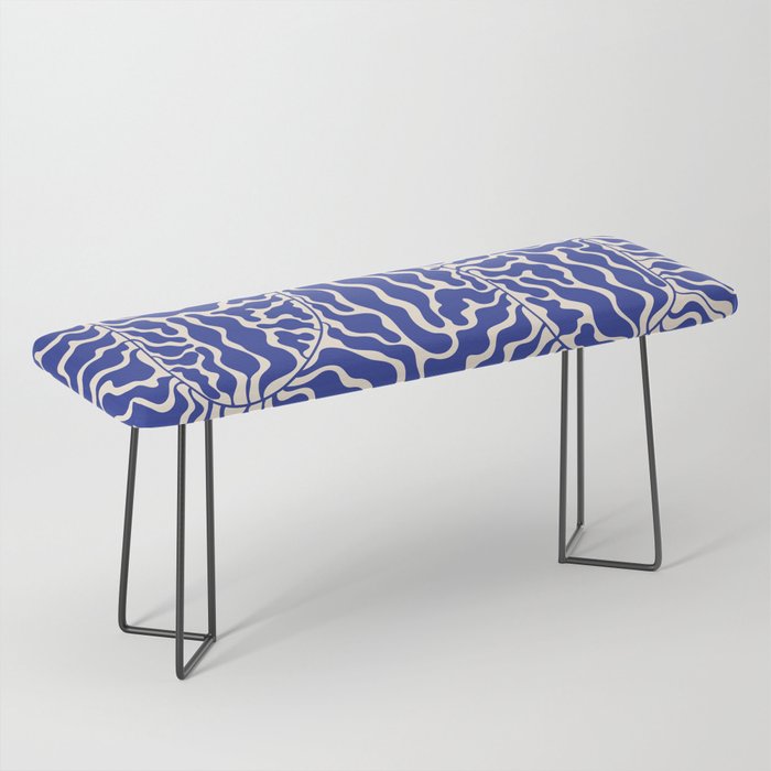 Henri Matisse Abstract Navy. Blue Leaf Art Bench Gallery Image 1