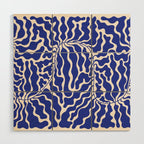 Henri Matisse Abstract Navy. Blue Leaf Art Wood Wall Art Gallery Image 1