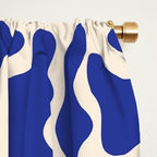 Henri Matisse Abstract Navy. Blue Leaf Art Window Curtain Gallery Image 2