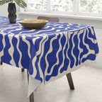 Henri Matisse Abstract Navy. Blue Leaf Art Tablecloth Gallery Image 3