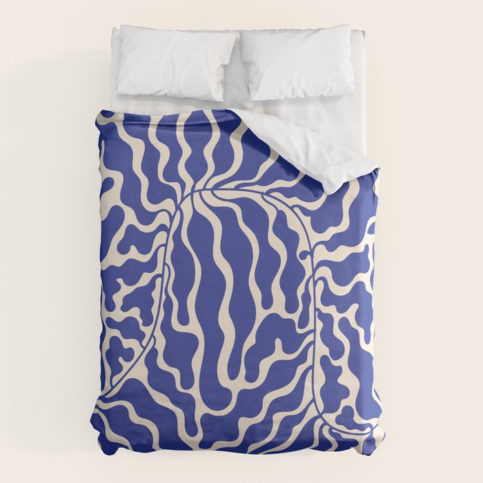 Henri Matisse Abstract Navy. Blue Leaf Art Duvet Cover Gallery Image 6