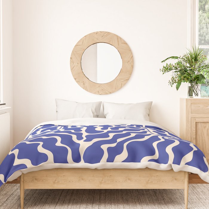 Henri Matisse Abstract Navy. Blue Leaf Art Duvet Cover Gallery Image 3