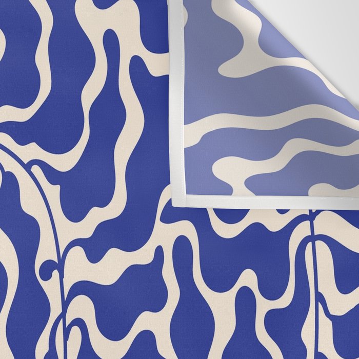 Henri Matisse Abstract Navy. Blue Leaf Art Wall Tapestry Gallery Image 3