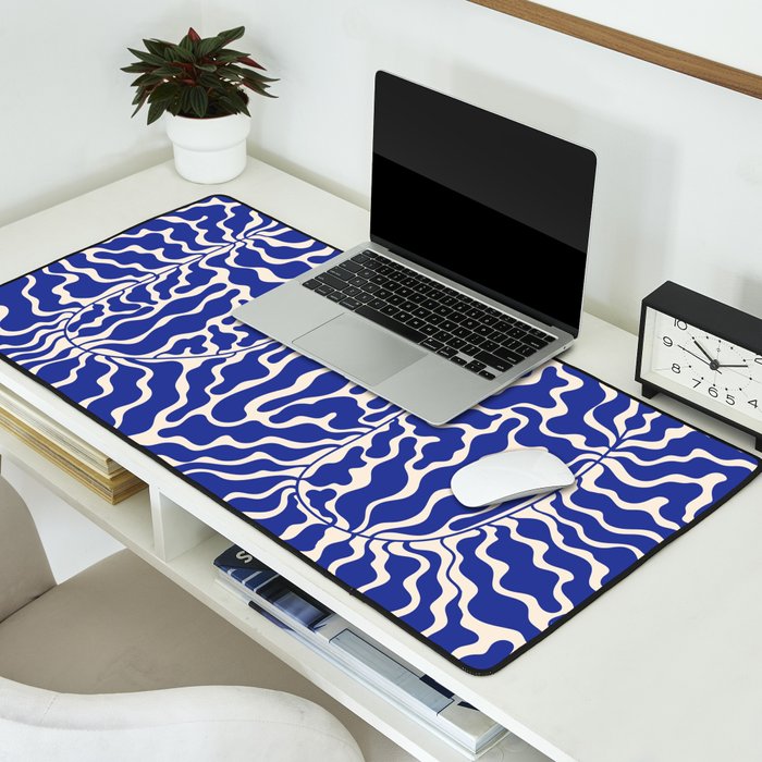 Henri Matisse Abstract Navy. Blue Leaf Art Desk Mat Gallery Image 2