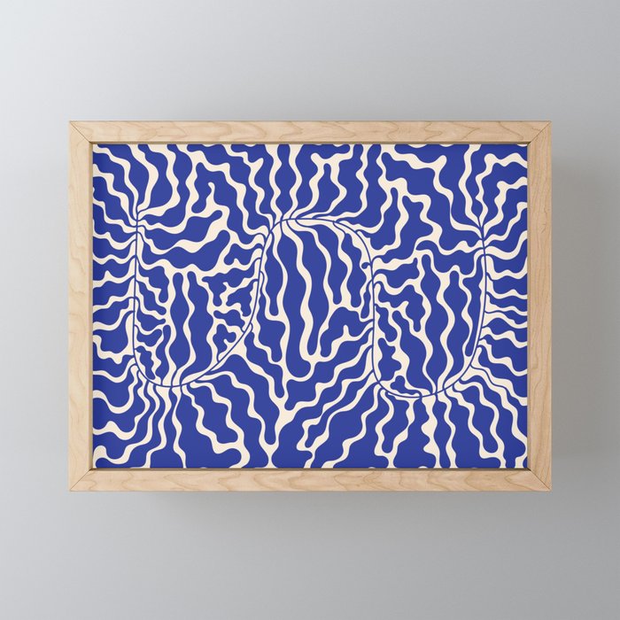 Henri Matisse Abstract Navy. Blue Leaf Art Mini Art Print Gallery Image 1
