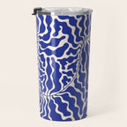 Henri Matisse Abstract Navy. Blue Leaf Art Travel Mug Gallery Image 3