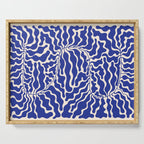 Henri Matisse Abstract Navy. Blue Leaf Art Serving Tray Gallery Image 1