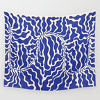 Henri Matisse Abstract Navy. Blue Leaf Art Wall Tapestry Gallery Image 4