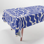 Henri Matisse Abstract Navy. Blue Leaf Art Tablecloth Gallery Image 1
