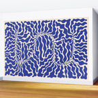 Henri Matisse Abstract Navy. Blue Leaf Art Wall Mural Gallery Image 2