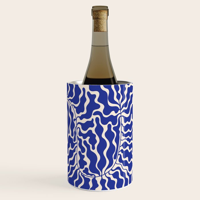 Henri Matisse Abstract Navy. Blue Leaf Art Wine Chiller Gallery Image 3