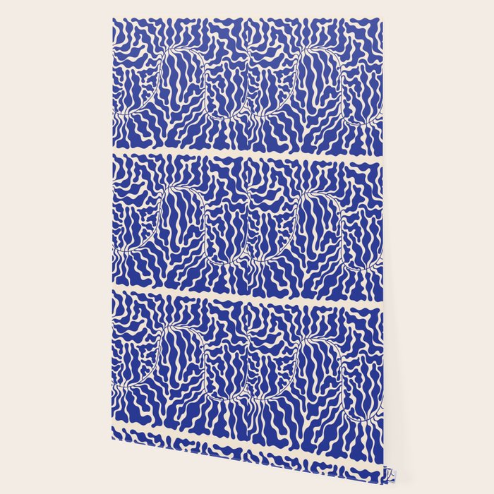 Henri Matisse Abstract Navy. Blue Leaf Art Wallpaper Gallery Image 2