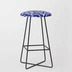 Henri Matisse Abstract Navy. Blue Leaf Art Stool Gallery Image 1