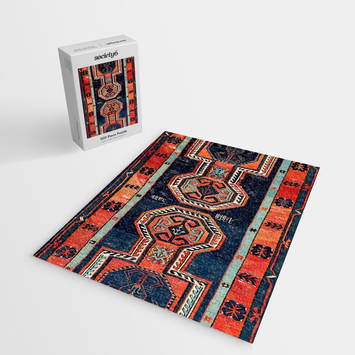 Davagin  Antique Daghestan East Caucasus Kilim Print Jigsaw Puzzle Gallery Image 2