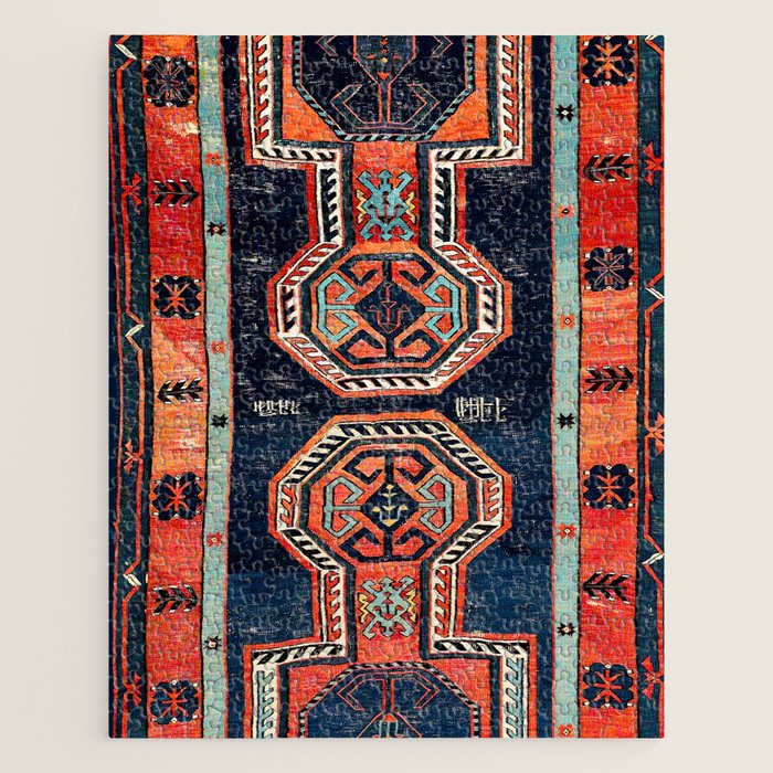 Davagin  Antique Daghestan East Caucasus Kilim Print Jigsaw Puzzle Gallery Image 1