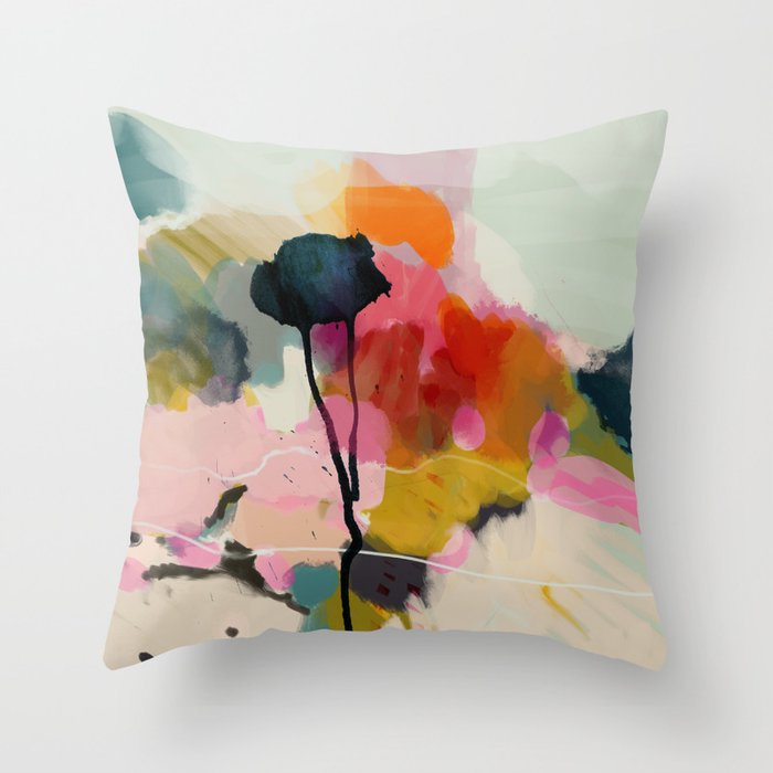 paysage abstract Throw Pillow Gallery Image 6