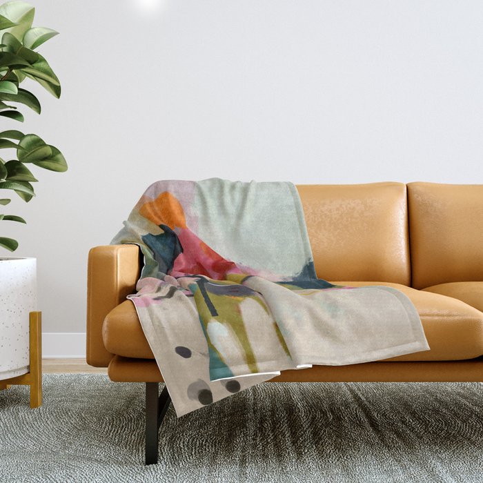 paysage abstract Throw Blanket Gallery Image 1