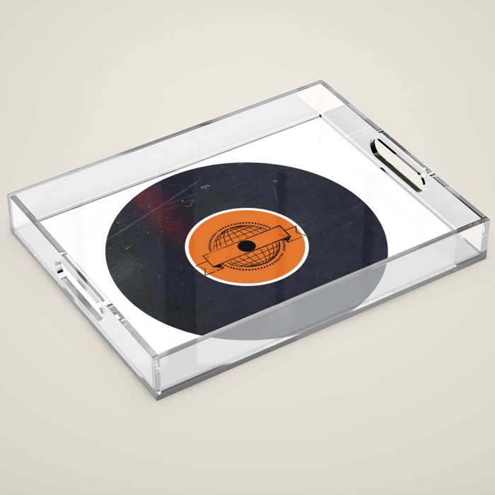 Vinyl Record Art World Post Acrylic Tray Gallery Image 1