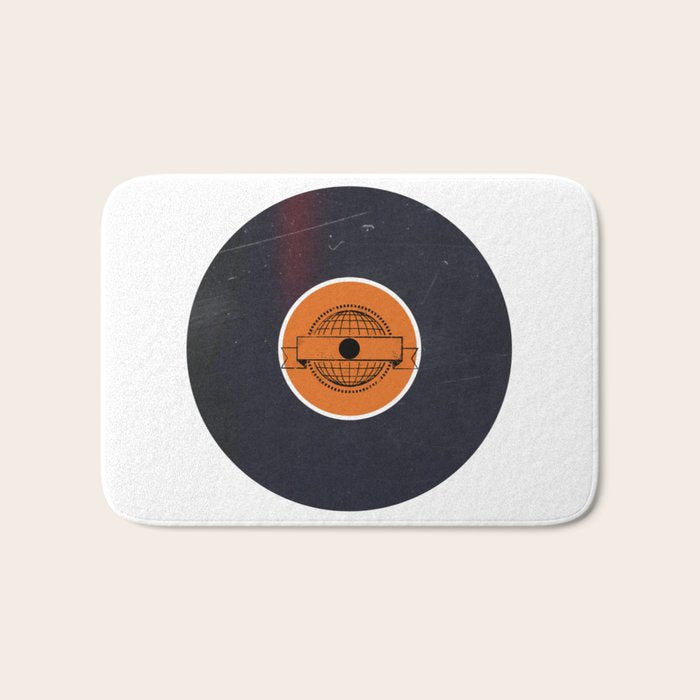 Vinyl Record Art World Post Bath Mat Gallery Image 1