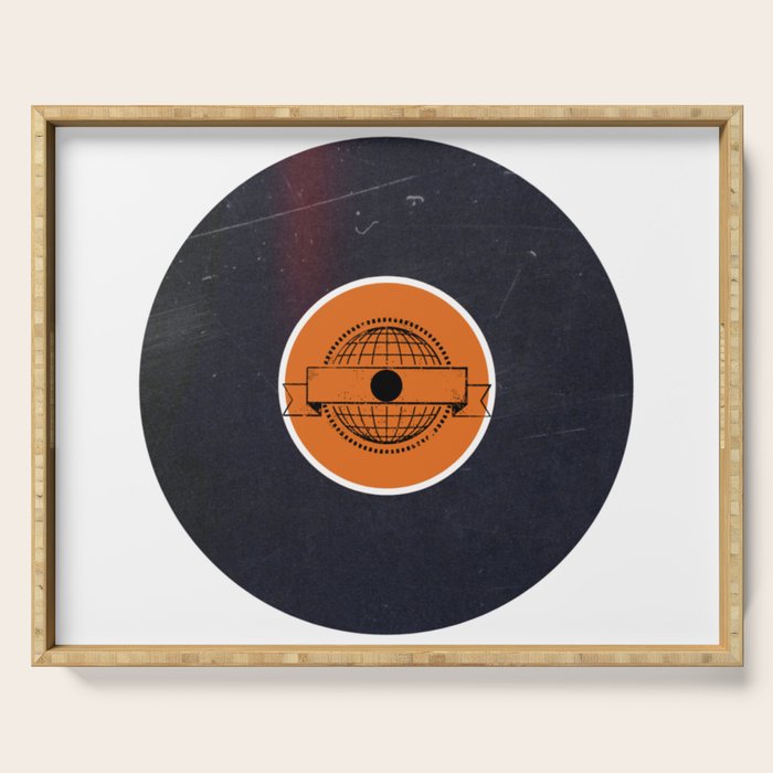 Vinyl Record Art World Post Serving Tray Gallery Image 1