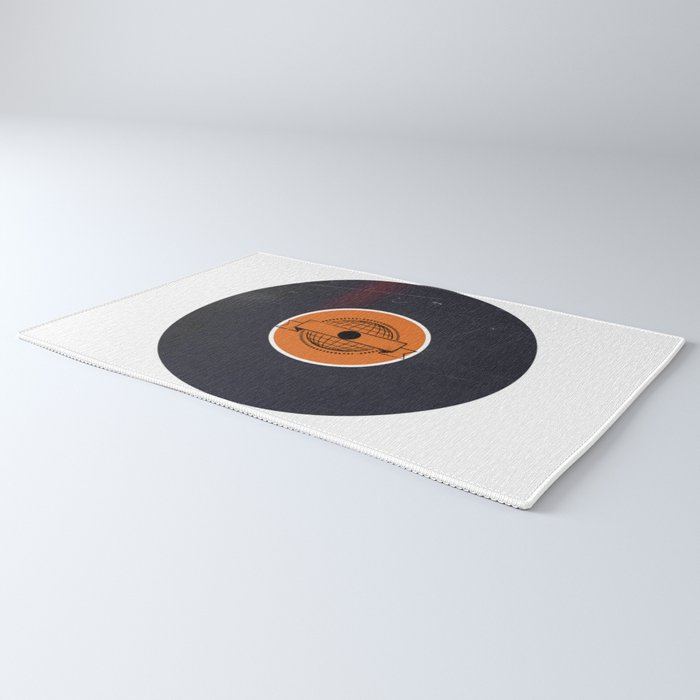Vinyl Record Art World Post Rug Gallery Image 3