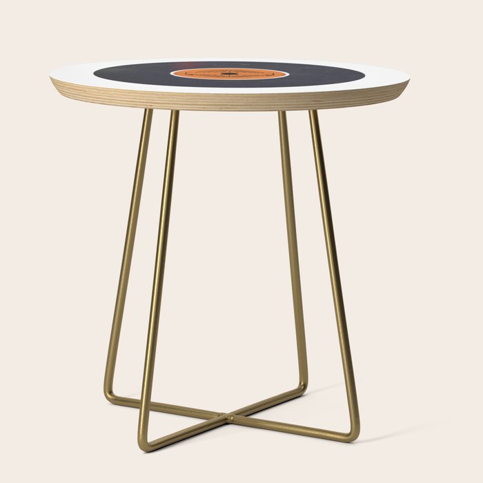 Vinyl Record Art World Post Side Table Gallery Image 1