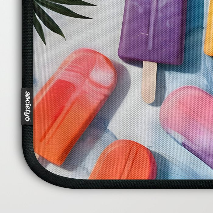 Nothing is Impopsicle. Rainbow Popsicles Fun Colorful Food, Ice Cream Ice Candy Celebration, Tropical Palm Summer Happy Positivity, Joy Cold Eclectic Boho Laptop Sleeve Gallery Image 3