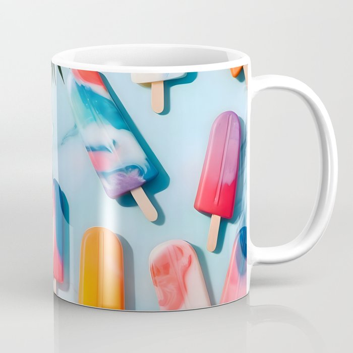 Nothing is Impopsicle. Rainbow Popsicles Fun Colorful Food, Ice Cream Ice Candy Celebration, Tropical Palm Summer Happy Positivity, Joy Cold Eclectic Boho Coffee Mug Gallery Image 1