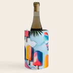 Nothing is Impopsicle. Rainbow Popsicles Fun Colorful Food, Ice Cream Ice Candy Celebration, Tropical Palm Summer Happy Positivity, Joy Cold Eclectic Boho Wine Chiller Gallery Image 1