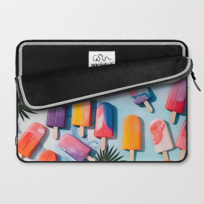 Nothing is Impopsicle. Rainbow Popsicles Fun Colorful Food, Ice Cream Ice Candy Celebration, Tropical Palm Summer Happy Positivity, Joy Cold Eclectic Boho Laptop Sleeve Gallery Image 2