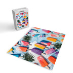 Nothing is Impopsicle. Rainbow Popsicles Fun Colorful Food, Ice Cream Ice Candy Celebration, Tropical Palm Summer Happy Positivity, Joy Cold Eclectic Boho Jigsaw Puzzle Gallery Image 2
