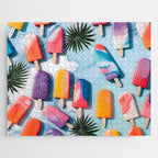 Nothing is Impopsicle. Rainbow Popsicles Fun Colorful Food, Ice Cream Ice Candy Celebration, Tropical Palm Summer Happy Positivity, Joy Cold Eclectic Boho Jigsaw Puzzle Gallery Image 1
