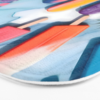 Nothing is Impopsicle. Rainbow Popsicles Fun Colorful Food, Ice Cream Ice Candy Celebration, Tropical Palm Summer Happy Positivity, Joy Cold Eclectic Boho Bath Mat Gallery Image 3