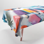 Nothing is Impopsicle. Rainbow Popsicles Fun Colorful Food, Ice Cream Ice Candy Celebration, Tropical Palm Summer Happy Positivity, Joy Cold Eclectic Boho Tablecloth Gallery Image 1