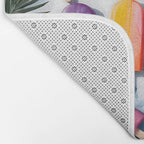 Nothing is Impopsicle. Rainbow Popsicles Fun Colorful Food, Ice Cream Ice Candy Celebration, Tropical Palm Summer Happy Positivity, Joy Cold Eclectic Boho Bath Mat Gallery Image 2