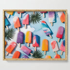 Nothing is Impopsicle. Rainbow Popsicles Fun Colorful Food, Ice Cream Ice Candy Celebration, Tropical Palm Summer Happy Positivity, Joy Cold Eclectic Boho Serving Tray Gallery Image 1
